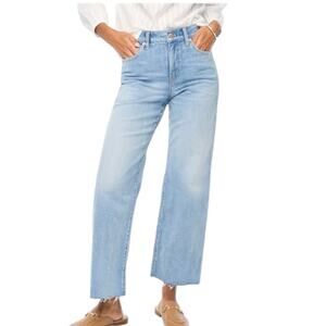 NWD J. Crew Wide Leg Cropped Jeans All Day Stretch Spring Storm Blue Size 30